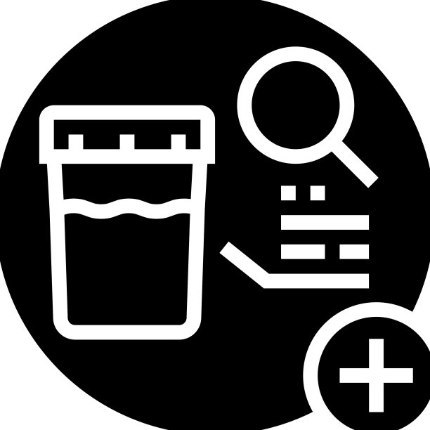 尿液分析健康检查雕文图标图片下载