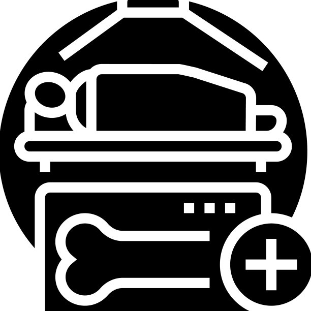 骨密度健康检查雕文图标图片下载