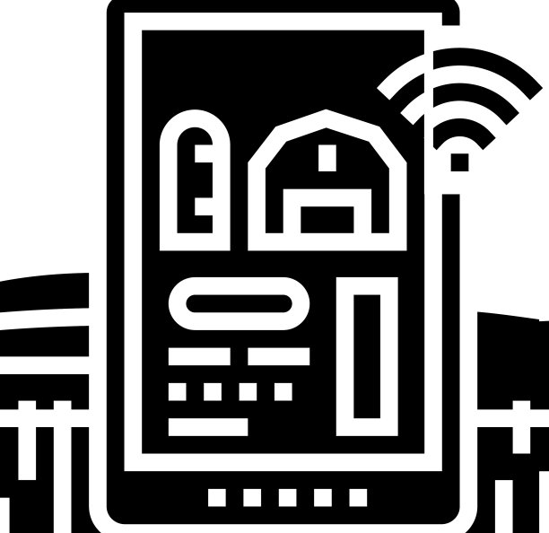 智能农场农业字形图标图片下载