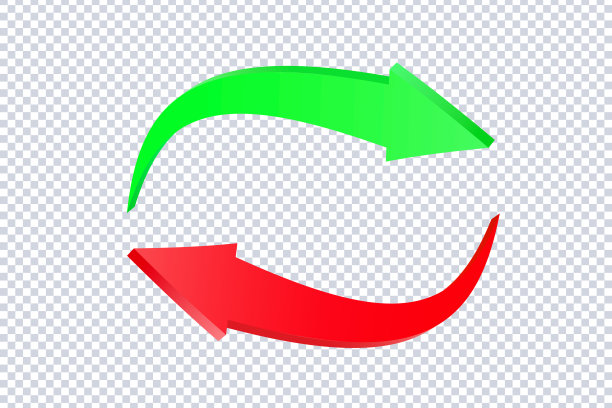 3d箭头圆上透明的圆形图标图片下载