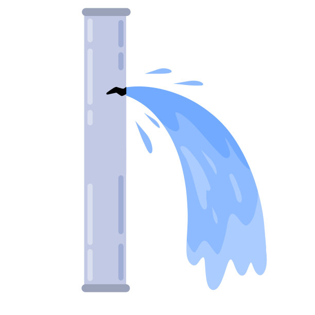 水管漏水。水管工的服务。下水道和供水系统损坏。图片下载