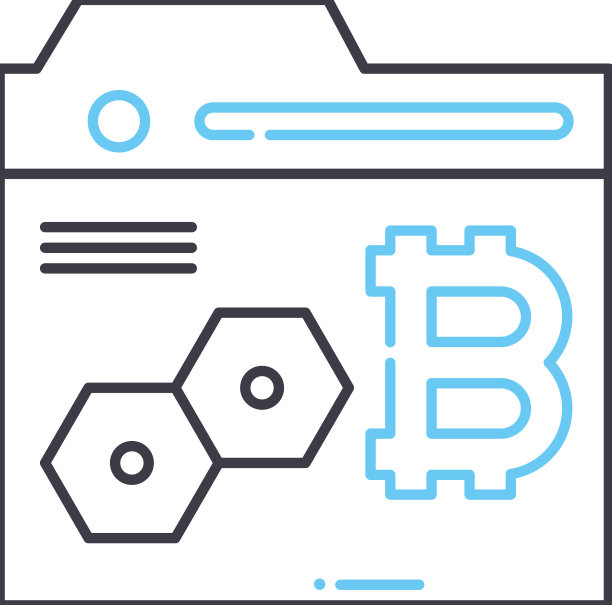 加密货币地址线图标轮廓符号图片下载