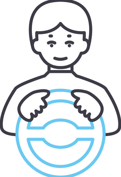 驾驶汽车线条图标图片下载