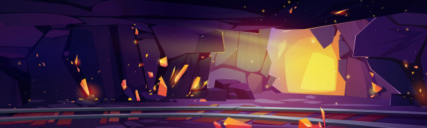 金矿隧道内观洞与铁路图片下载