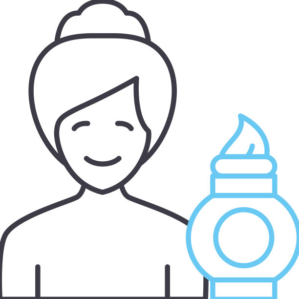 化妆师线条图标轮廓符号图片下载