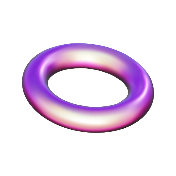 3d粉色金属霓虹渐变锥渲染图片下载