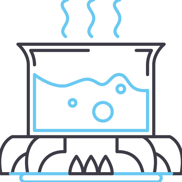 开水线图标轮廓符号图片下载