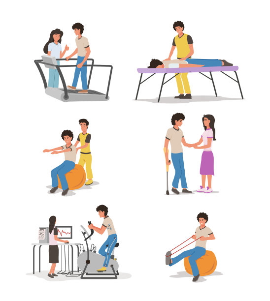 医疗康复设置等距图片下载