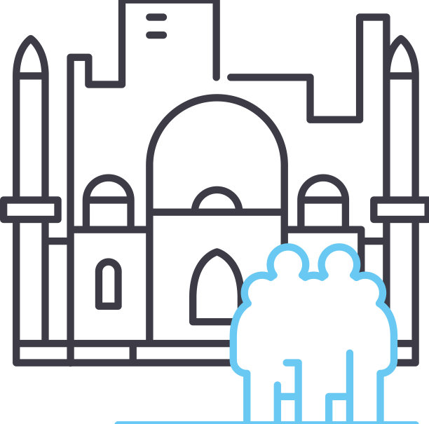 游览线图标轮廓符号图片下载