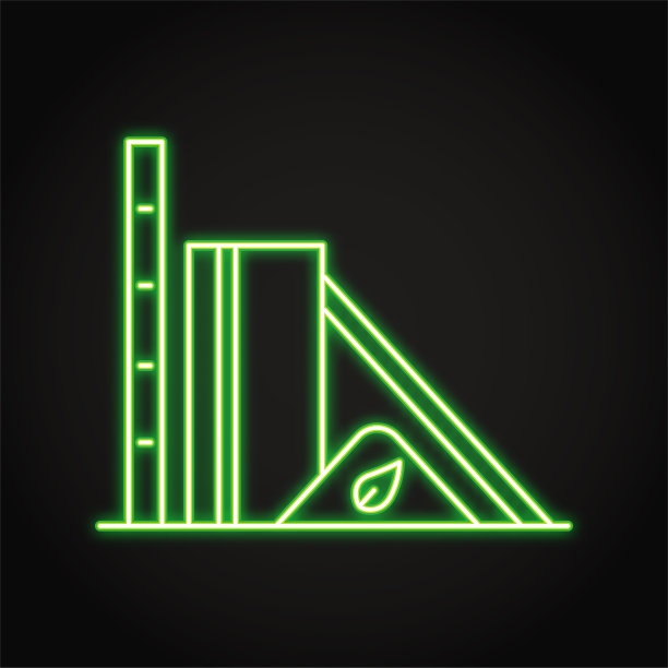 生物质电站霓虹灯图标图片下载