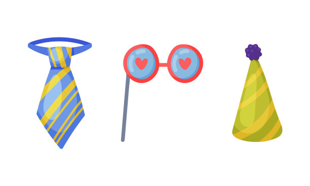 嘉年华派对用品，滑稽的领带眼镜图片下载