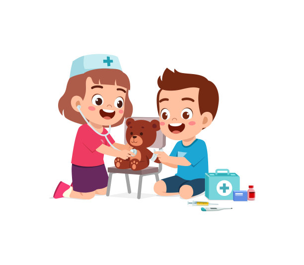 小孩子穿着医生装玩图片下载