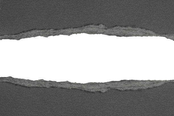 黑色撕纸撕边条状孤立在白色背景上图片下载