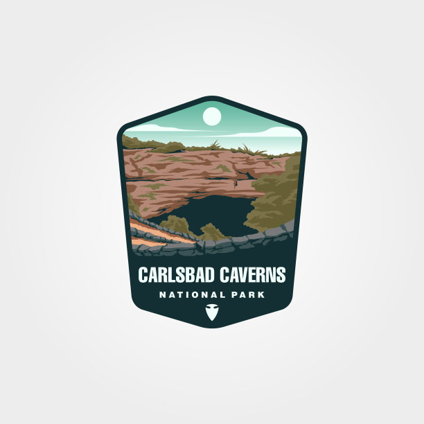 卡尔斯巴德洞穴标志标志设计美国图片下载