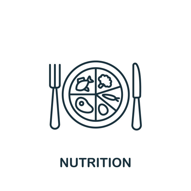 营养图标线简单健康的生活方式图标图片下载