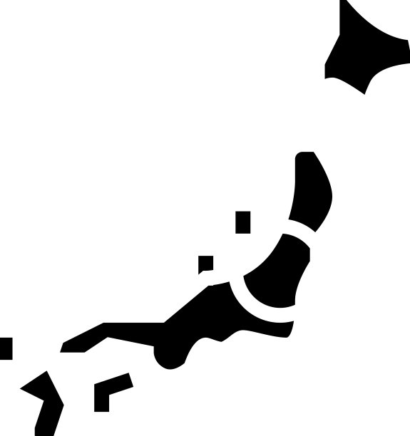 日本国家地图国旗雕文图标图片下载