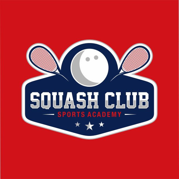 壁球俱乐部图标模板设计图片下载