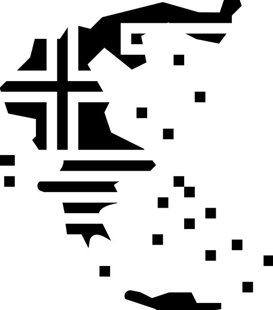 希腊国家地图旗帜雕文图标图片下载