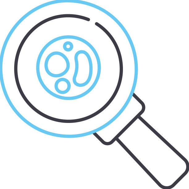 血液分析报告线图标轮廓符号图片下载