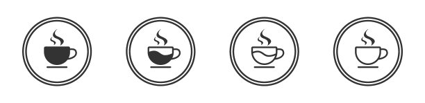 咖啡杯图标。简单的设计。矢量插图。图片下载