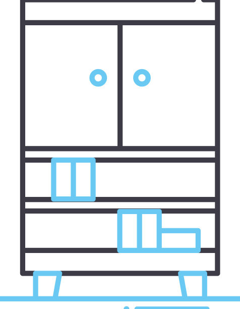 室内衣柜线条图标轮廓符号图片下载