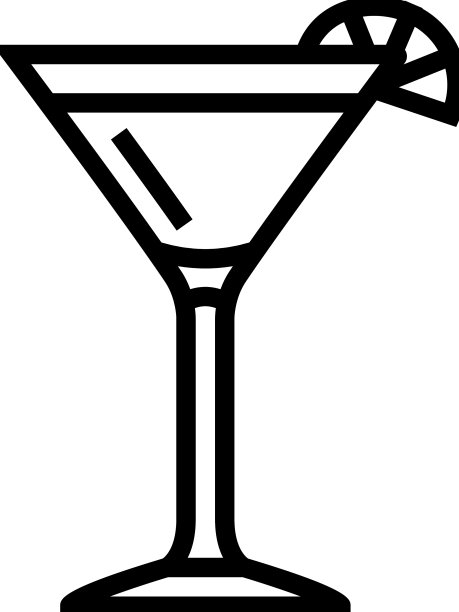 大都会鸡尾酒杯饮料线图标图片下载
