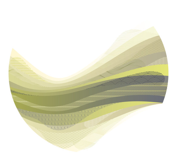 自然艺术东方日本风格的矢量抽象背景在一个圆形，山脉地形景观，风景抽象。图片下载