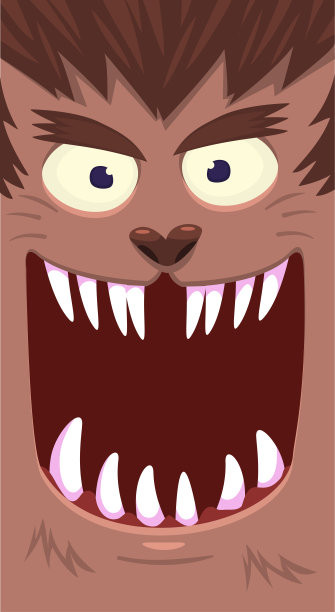 卡通搞笑狼人人物设计图片下载