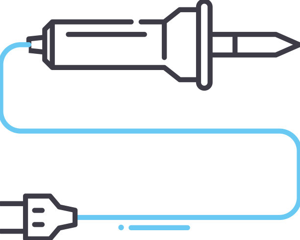烙铁线图标轮廓符号图片下载