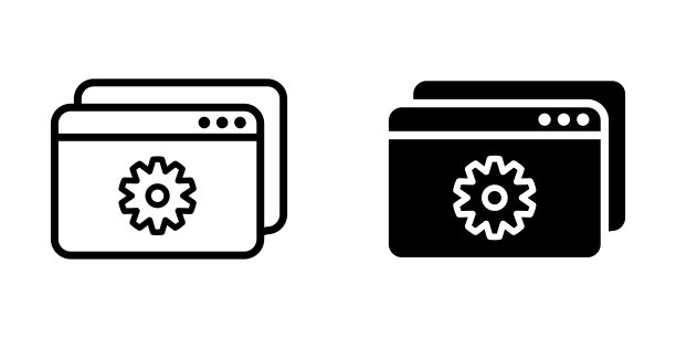 插图应用程序图标模板的矢量图图片下载