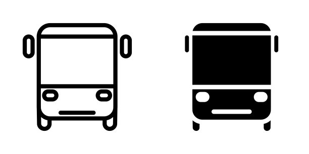 图示公交车图标模板矢量图图片下载