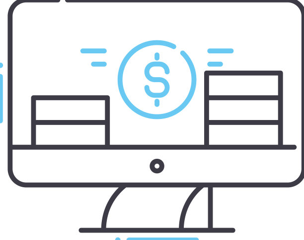 在线业务线图标轮廓符号图片下载