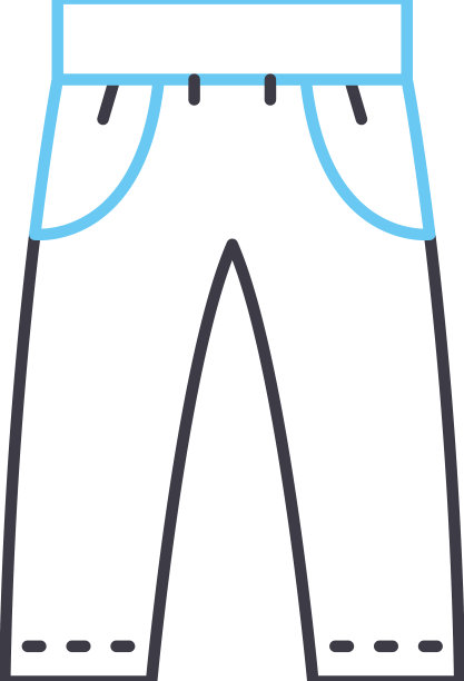 裤子线图标轮廓符号图片下载