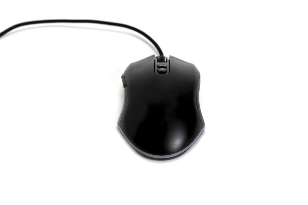 白色背景上的黑色鼠标图片下载