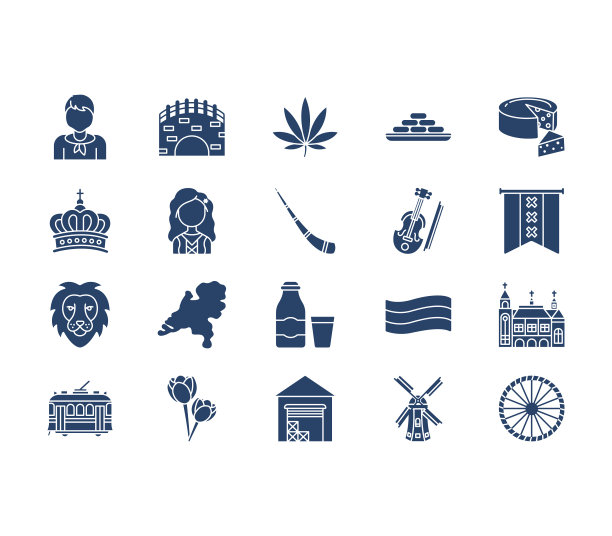 荷兰的国家和文化标志图片下载