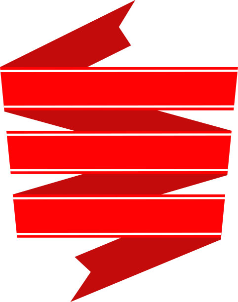 平隔离红丝带，标签和标签。图片下载