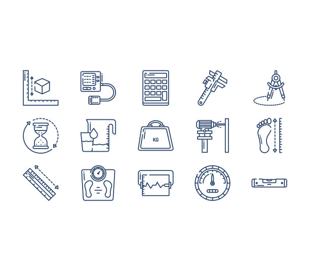 测量和设备图标设置图片下载