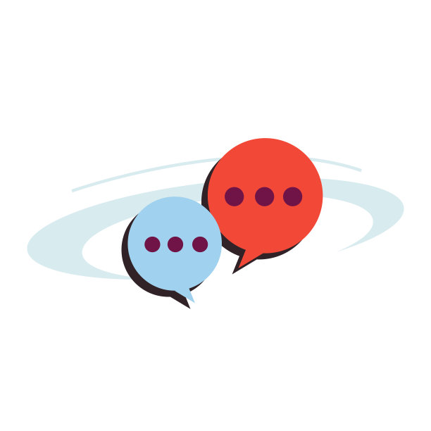 图标语音气泡信息在平面，轮廓和直线颜色风格的网站，网络和UI设计孤立在白色背景。对话泡泡语音图标。向量的设计元素。图片下载