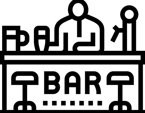酒吧啤酒饮品线条图标图片下载
