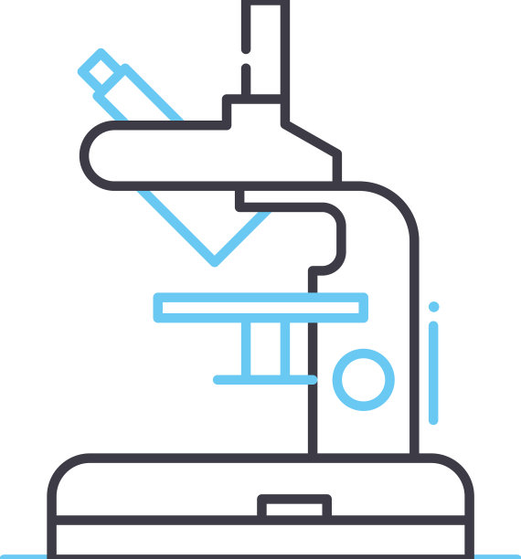 显微镜线图标轮廓符号图片下载