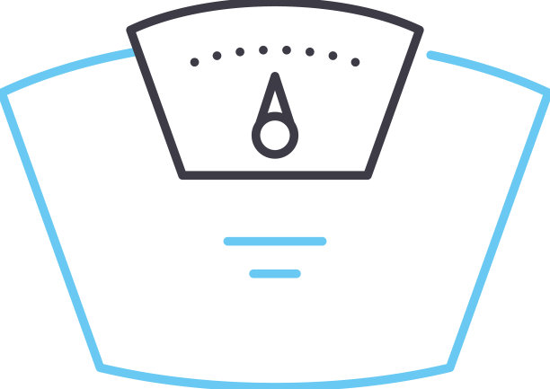 重量秤线图标轮廓符号图片下载