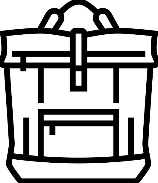 行李袋女线图标图片下载