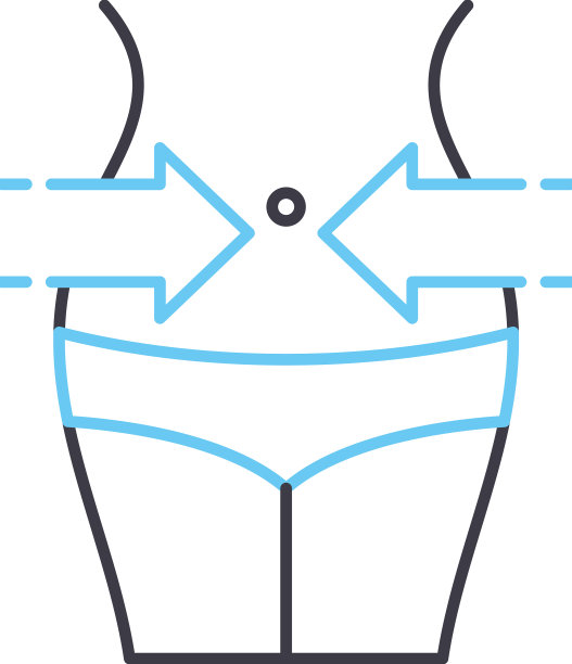 减肥线图标轮廓符号图片下载