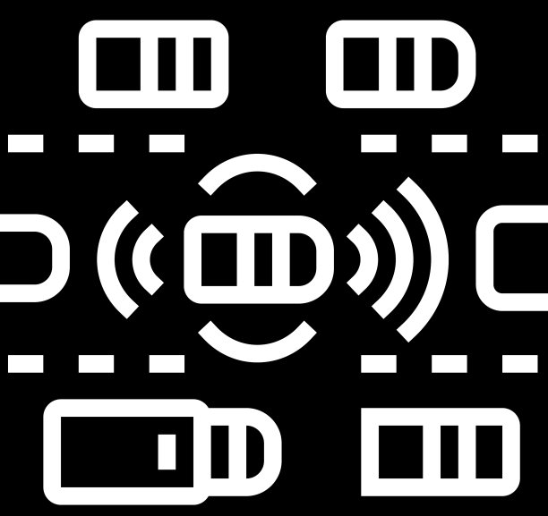 道路感应自车字形图标图片下载