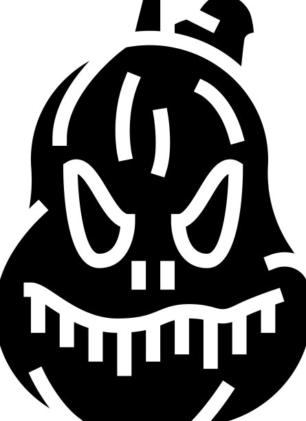 万圣节南瓜可怕的雕文图标图片下载