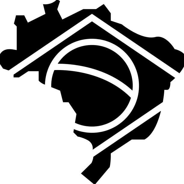 巴西国家地图旗帜雕文图标图片下载