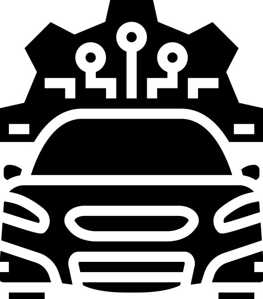自动汽车系统字形图标图片下载