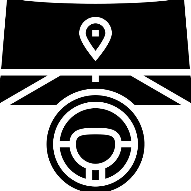 自动驾驶导航字形图标图片下载