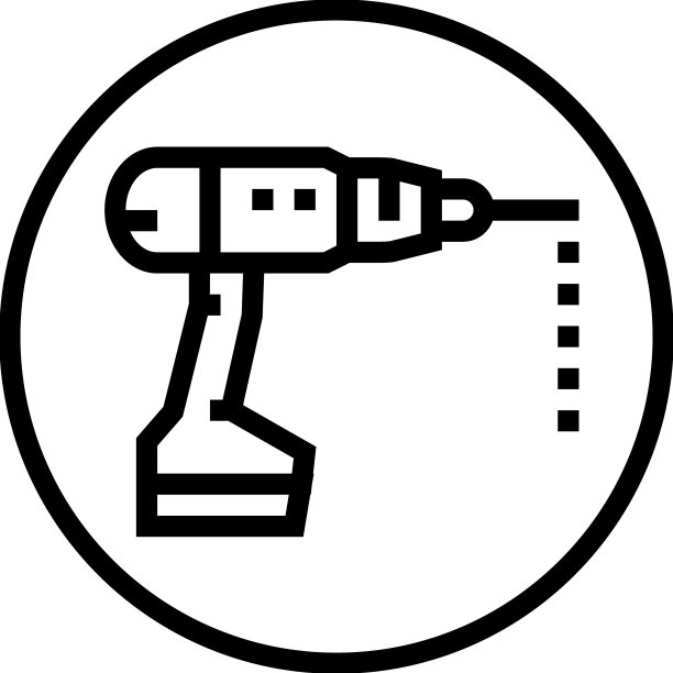 钻孔组装家具线图标图片下载
