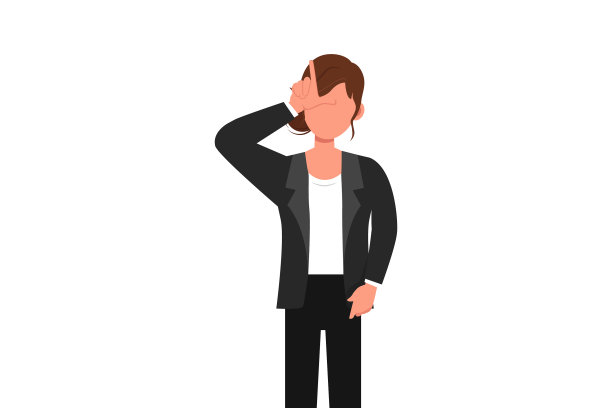 商业平画不快乐的女商人图片下载